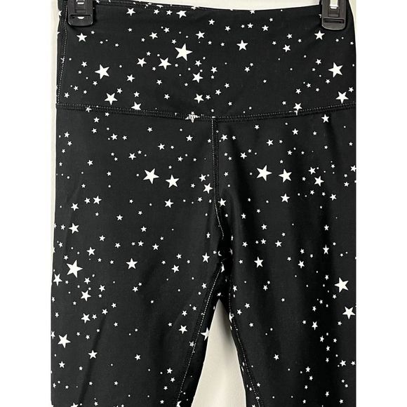 WILDFOX Sweat Black Star Print Leggings Size Medium - Picture 3 of 11